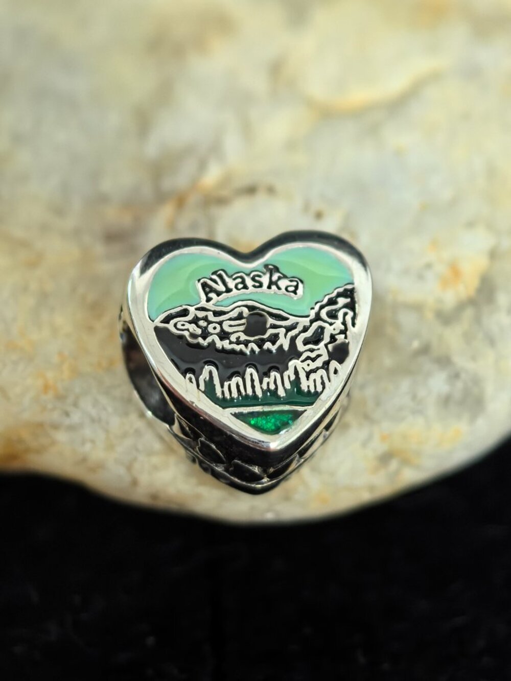 Pandora Alaska Exclusive Travel Heart Charm Pendant, S925 Silver Jewelry